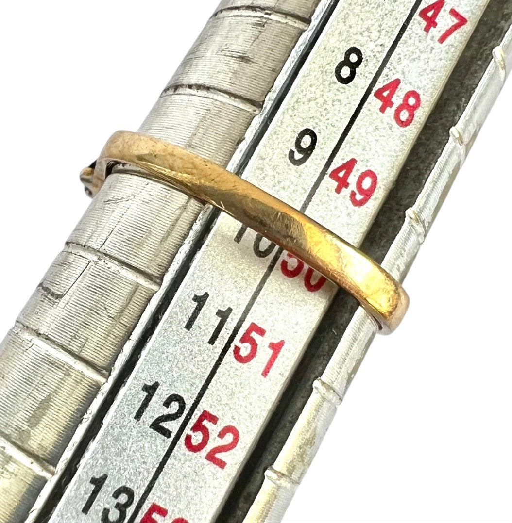 Vintage 9ct Gold Sapphire Wishbone Ring - Seven Stone - Size K 1/2