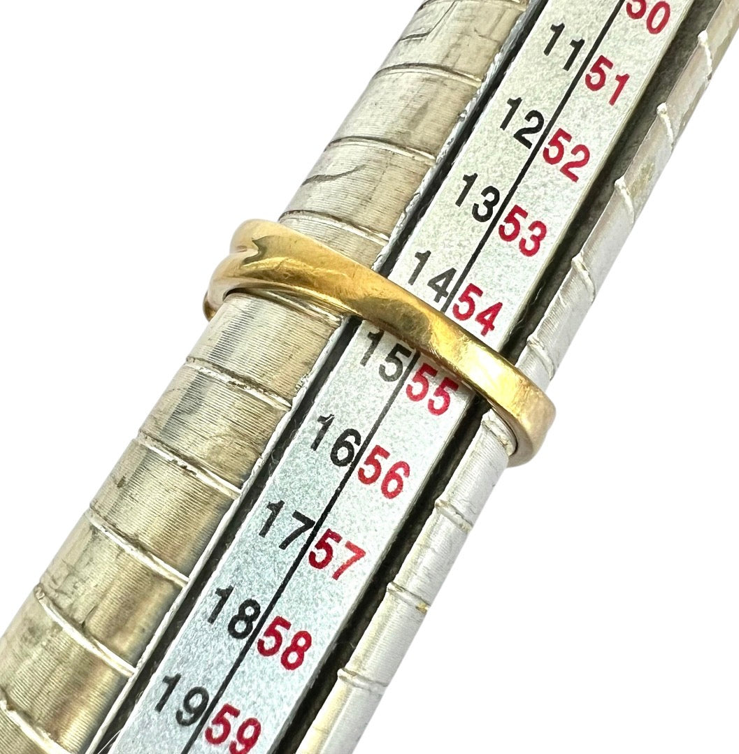 9ct Gold Diamond Two Row Half Eternity Ring – Pavé Set – Vintage – Size N